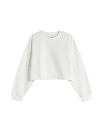 Sweatshirt with sleeve seams - Basics - Woman | Bershka