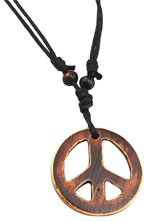Amazon.com: COLORFUL BLING Handmade Adjustable Love Peace Sign Hippie Pendant Necklace Vintage Rope Chain Resin Weave Jewelry-Brown : Clothing, Shoes & Jewelry