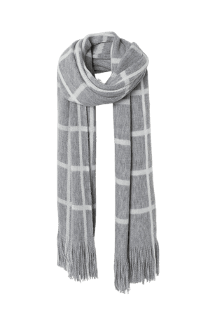 Scarf with Fringe - Gray