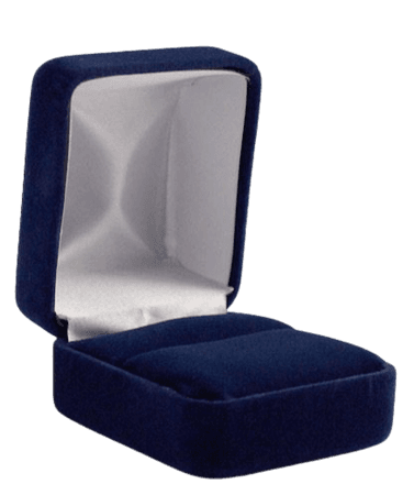 navy blue velvet ring box