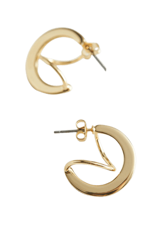 Twisted Back Hoop Earrings - Gold - Hoops - & Other Stories