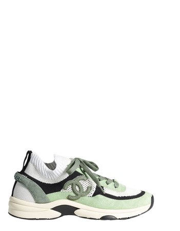 green chanel sneakers