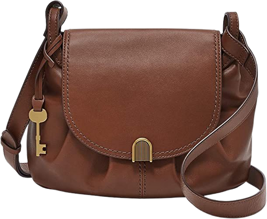 Fossil Women's Gigi Leather Flap Crossbody Purse Handbag, Brown: Handbags: Amazon.com