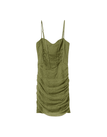 Lace-up corset mini dress with straps - Dresses - Woman | Bershka