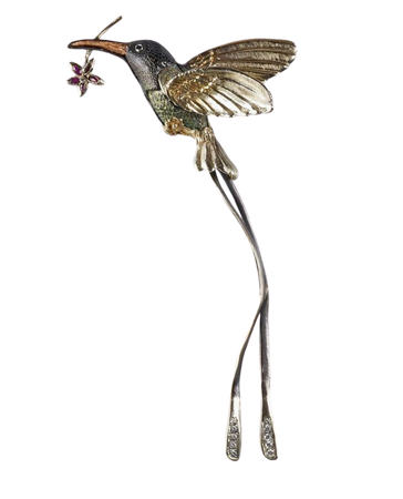 Queens Hummingbird Brooch Jewelry