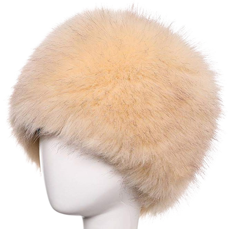 Dikoaina Faux Fur Cossack Russian Style Hat for Ladies Winter Hats for Women at Amazon Women’s Clothing store: