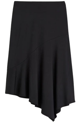 Asymmetric Jersey Skirt - Black - Ladies | H&M US
