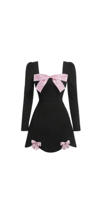 black with pink bows