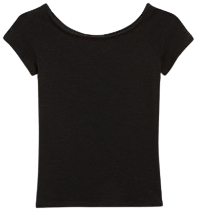 Boat neck t-shirt - Black - Monki WW