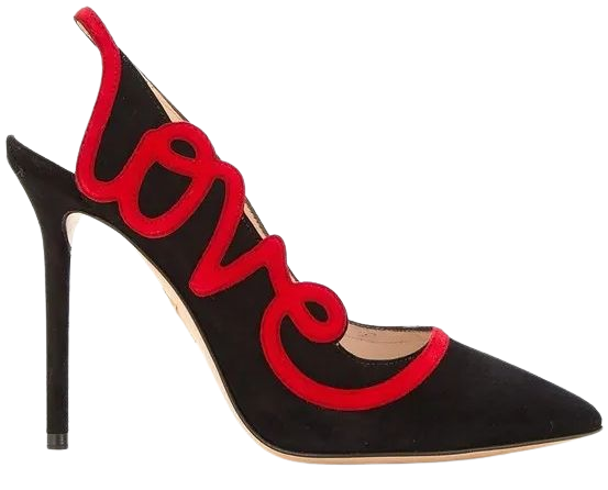 Charlotte Olympia Love Women's Heels Black/Real Red