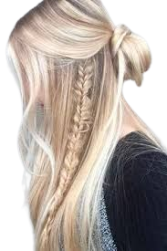 blonde fishtail braid
