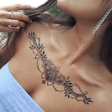 chest cute tattoos for women - Google Search