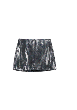 Rhinestone mini skirt - New - Women | Bershka