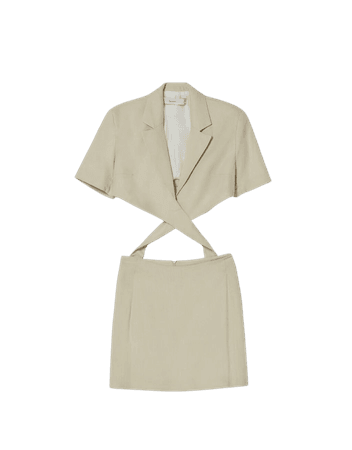 Cut-out blazer dress - Outerwear - Woman | Bershka