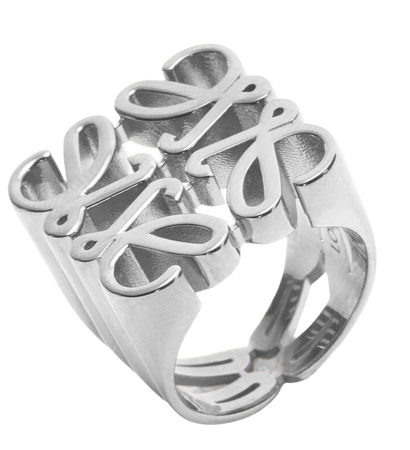 Loewe Anagram Silver Ring