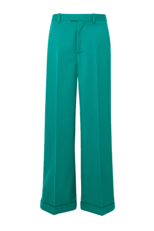 Blue Wool-twill straight-leg pants | Bottega Veneta | NET-A-PORTER