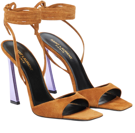 Paz 105 Suede Sandals in Orange - Saint Laurent | Mytheresa