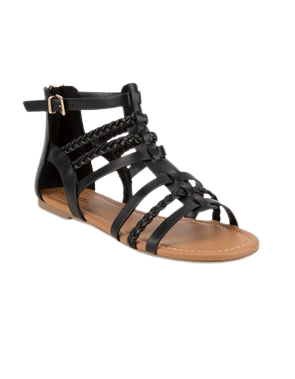 black roman sandals