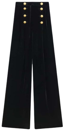 Velvet Sailor Pants - E-SHOP - Ready-to-Wear | Maison Schiaparelli