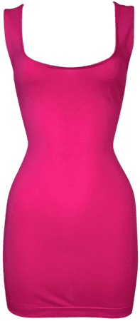 S/S 1993 Gianni Versace Hot Pink Bodycon Mini Dress