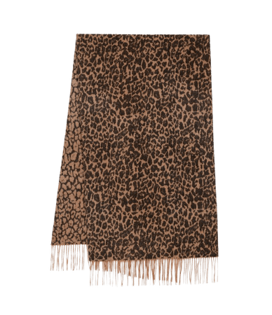 ALLSAINTS US: Womens Alker Leopard Scarf (natural_brown)