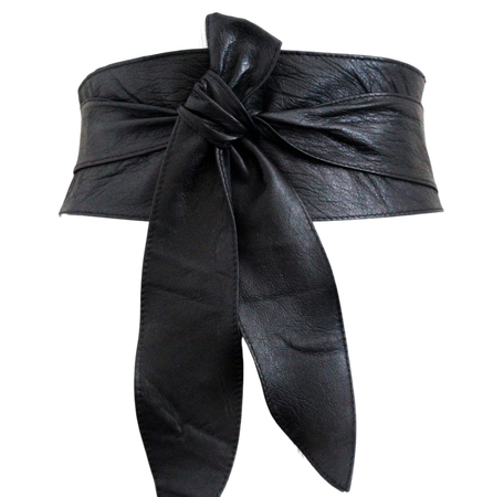 thick black corset belt