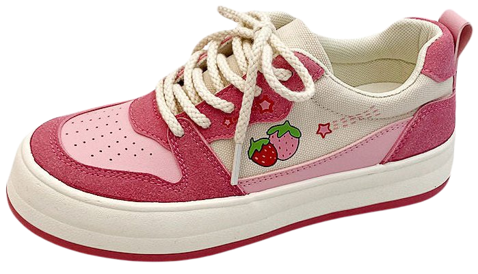Pink Strawberry Sneakers | BOOGZEL APPAREL – Boogzel Apparel