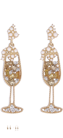 champagne earrings