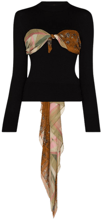 Suéter con detalle de mascada Marine Serre - Compra online - Envío express, devolución gratuita y pago seguro