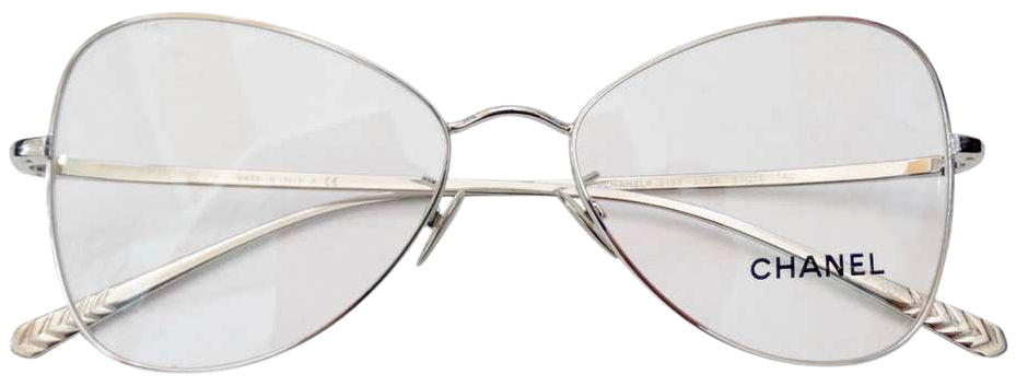 Chanel Fall 2019 Silver Eye Glasses For Sale at 1stdibs