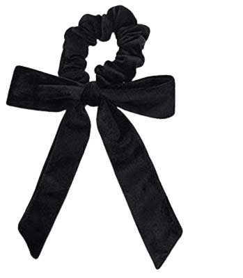 Amazon.com : RoseSummer Fashion Girls Big Bow Velvet Elastic Hair Ropes Scrunchies Hair Ties Head Band (Black) : Beauty