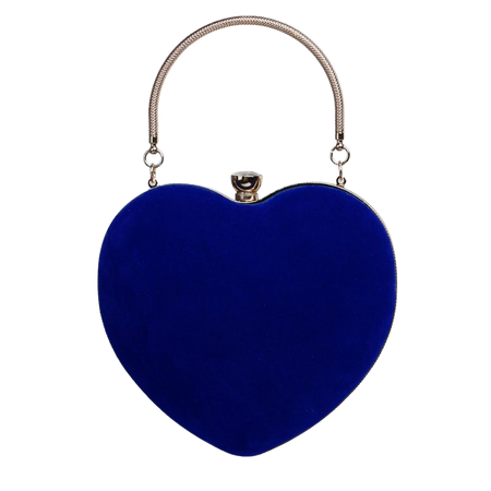Dark-Blue Heart-Shaped Bag