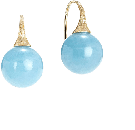 Marco Bicego 18k Africa Aquamarine Boule Drop Earrings