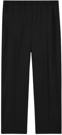 Black Sleek Flannel Treeca Pull-On Pant | Theory