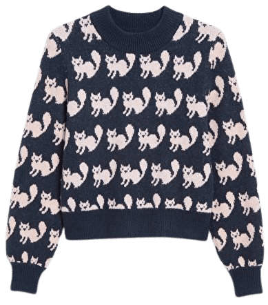 Fine knit sweater - Cats - Jumpers - Monki WW