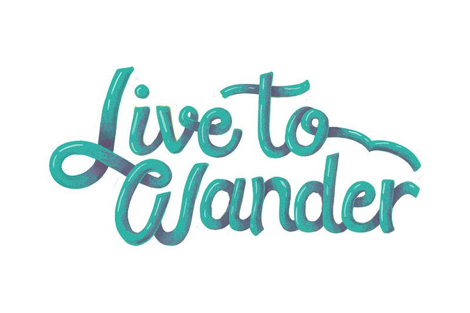 Png live to wander typography sticker | Free stock illustration | High Resolution graphic