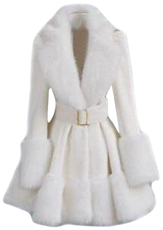 White fluffy coat