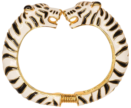 Black And White Enamel Tiger Bracelet – KennethJayLane.com