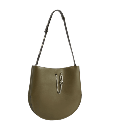 ALLSAINTS US: Womens Beaumont Leather Hobo Bag (dusky_khaki)