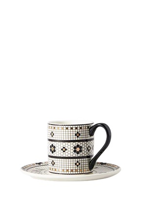 Bistro Tile Espresso Cup & Saucer | Anthropologie