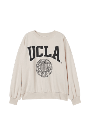 Printed Sweatshirt - Cream/UCLA - Ladies | H&M US