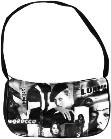 black and white shoulder bag