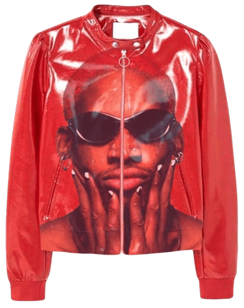 @gastt_fashion sur Instagram : Dennis Rodman-Print Vinyl Jacket Concept by @digitalultracut