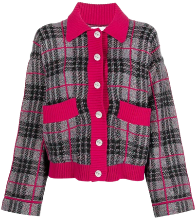Barrie Checked Cashmere Cardigan - Farfetch