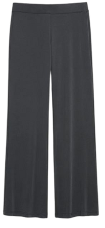 Wide leg super-soft trousers - Black - Monki WW