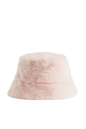 bucket fur light pink H&M pastel goth feminine bold