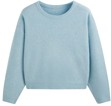 Round Neck Knitted Sweater Curve & Plus - Cider
