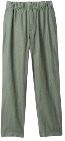 High Rise Linen-Cotton Pull-On Pants | Gap