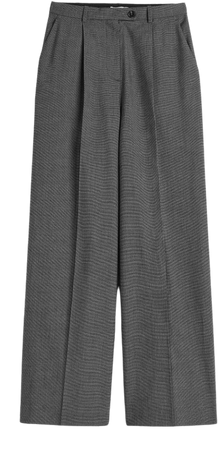 Wide-leg Twill Pants - Dark gray - Ladies | H&M US
