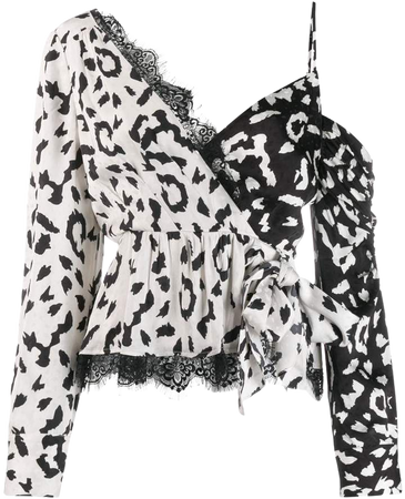 leopard print wrap top